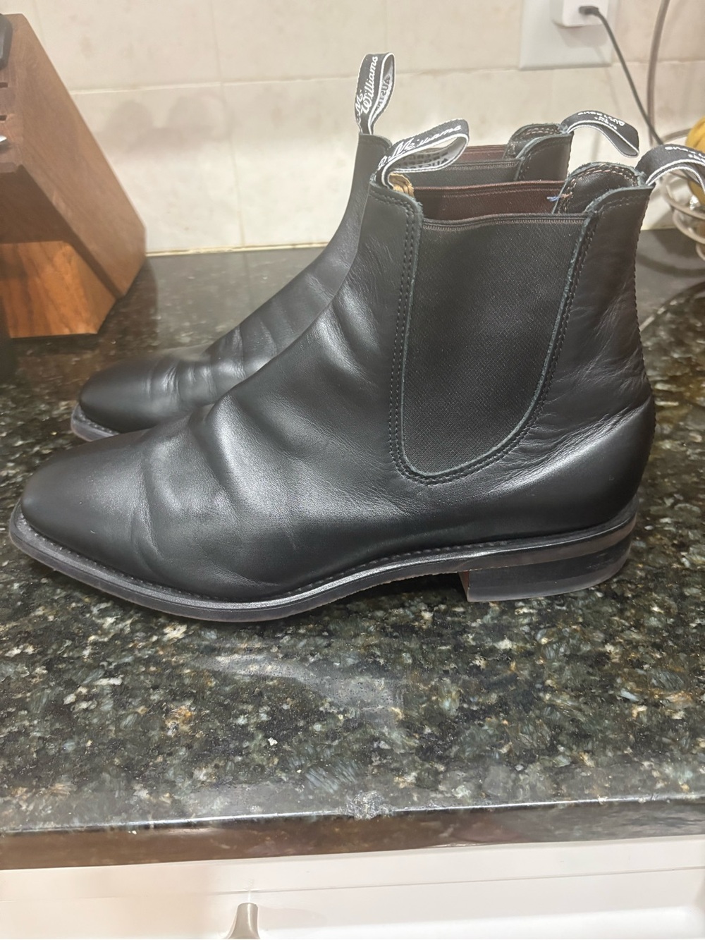 R.M. Williams Black Leather Comfort Craftsman Boots
